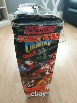 Donkey Kong Country Crate, Super Nintendo Snes Console, Boxed, With Leads & Game