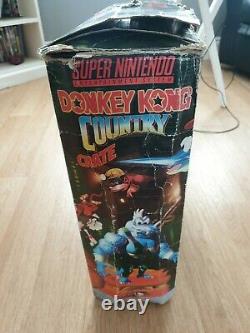 Donkey Kong Country Crate, Super Nintendo Snes Console, Boxed, With Leads & Game