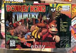Donkey Kong Country Super Nintendo Snes Complet Cib Très Bon Authentic