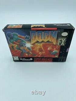 Doom Snes Minty Cart Avec Boîte Authentique Propre Et Testée Rare Super Nintendo