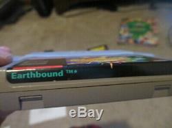 Earthbound (snes Super Nintendo) Complète Cib Avec 3 Scratch N Sniff + Magazine Ad
