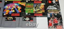 Énorme Super Nintendo (snes) Console Bundle Lot, 33 Jeux Super Scope. Mario +++