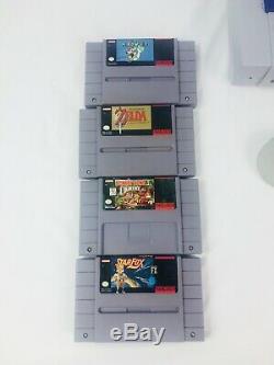 Ensemble Console Super Nintendo Snes Original Avec 4 Jeux, Super Mario World, Zelda