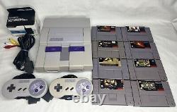 Ensemble Super Nintendo SNES Console Lot Bundle Testé et Fonctionnel avec 8 Jeux Mortal Kombat
