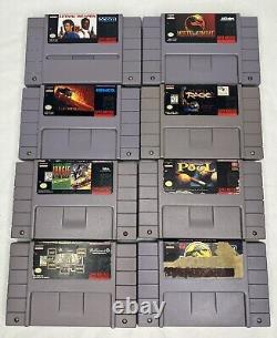 Ensemble Super Nintendo SNES Console Lot Bundle Testé et Fonctionnel avec 8 Jeux Mortal Kombat