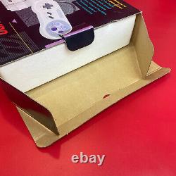 Ensemble de contrôle Super Nintendo SNES dans une boîte avec numéros de série correspondants, preuve d'achat intacte