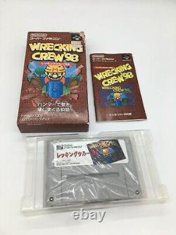 Équipe de démolition 98 Jeux vidéo authentiques Nintendo Super Famicom SNES Japon