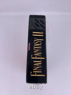 FINAL FANTASY II 2 Super Nintendo SNES CIB Complet Boîte Manuel Authentique Testé