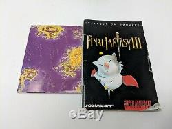 Final Fantasy 3 Super Nintendo Snes Complet En Boîte Jeu Cib Avec Manuel Travaux