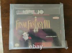 Final Fantasy III Snes Super Nintendo Vga 80 Holy Graal Pas Wata Près De La Menthe Rare