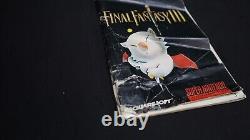 Final Fantasy III (Super Nintendo SNES) Authentique avec Carte dans la Boîte Testé