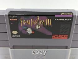 Final Fantasy III (Super Nintendo SNES) Presque complète, authentique et en bon état