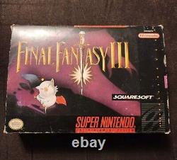 Final Fantasy III Super Nintendo (SNES) avec carte et manuel