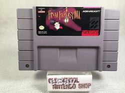 Final Fantasy III Super Nintendo Snes Cib Complète Dans La Boîte