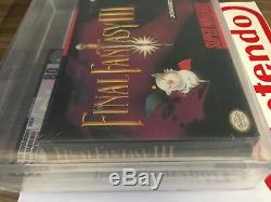 Final Fantasy III Super Nintendo (super Nintendo, 1994) Scellé En Usine Vga 80 Rare