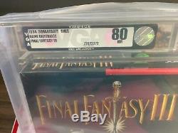Final Fantasy III Super Nintendo (super Nintendo, 1994) Scellé En Usine Vga 80 Rare
