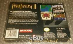 Final Fantasy II 2 Complete Snes Super Nintendo Cib Avec L'affiche, Box, Manuel