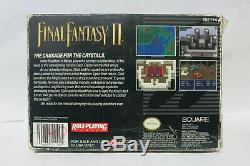 Final Fantasy II 2 II Ff Super Nintendo Snes Manuel Rpg Carte Complete Box Cib Lot