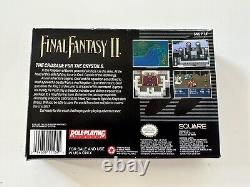 Final Fantasy II 2 SNES SUPER NINTENDO COMPLET CIB CART BOX MANUEL CARTE TESTÉE