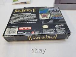 Final Fantasy II 2 (super Nintendo Snes) Complet En Boîte (cib) Avec Carte