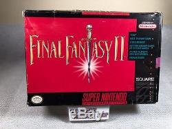 Final Fantasy II Super Nintendo Snes Cib Complète Dans La Boîte