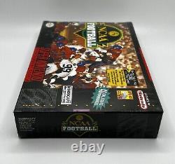 Football NCAA (Super Nintendo SNES 1994) Neuf et scellé, fabriqué avec une couture en H, US NTSC.