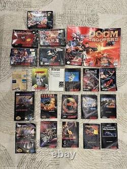 GRANDE LOT Boîtes Super Nintendo SNES + Manuel d'instructions Peace Keepers Batman Doom