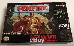 Gemfire (super Nintendo Snes) Cib 100% Complet Mint Gem Near Fire Koei
