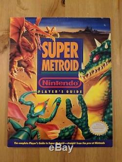 Guide De Stratégie De Joueurs De Super Metroid Nintendo Snes Avec La Carte Près De Menthe Rare