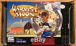Harvest Moon (super Nintendo, 1997) Authentic Cib Complete In Box Snes Testé