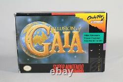 Illusion De Gaia Snes Super Nintendo Complet Cib Bon État Avec Carte! Rare
