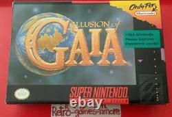 Illusion De Gaia Super Nintendo Authentic Snes Réel Pic Look/read Well Fast Sh