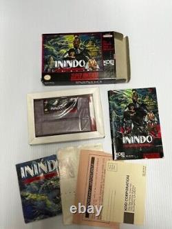 Inindo La Voie du Ninja (SNES) Super Nintendo avec Boîte Complète CIB et Poster