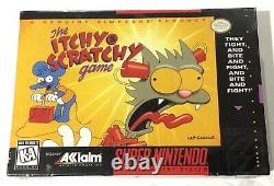 Itchy Et Scratchy Super Nintendo Snes Brand New Factory Seeled Rare Simpsons