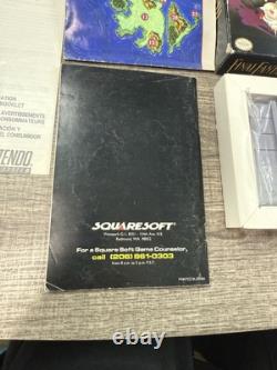 Jeu vidéo Super Nintendo SNES Final Fantasy III avec boîte, manuel et carte