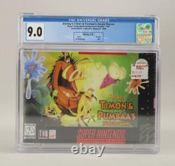 Jeux de la Jungle de Timon et Pumbaa de Disney Super Nintendo SNES CGC 9.0 A+ VGA Wata