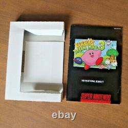 Kirby's Dream Land 3 Super Nintendo Entertainment System (snes) Box & Manual Seulement