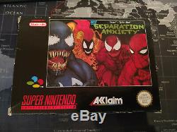 L'anxiété De Séparation Spider-man Venom Super Nintendo Snes Pal Komplettcib