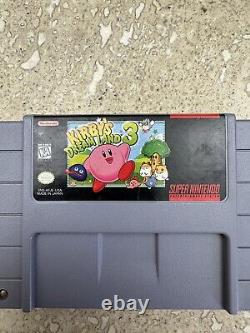 Le Rêve de Kirby 3 (Super Nintendo SNES, 1997) Testé & Fonctionnel Authentique