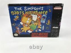 Le cauchemar de Bart des Simpsons Super Nintendo Snes Complet dans sa boîte CIB