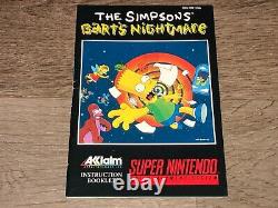 Les Simpson Bart Nightmare Super Nintendo Snes Complet Cib Excellent Cond