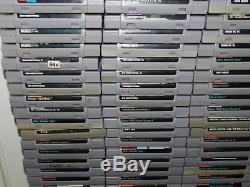 Lot De 178 Super Nintendo Snes Jeux Chariots + Boîtes Nda