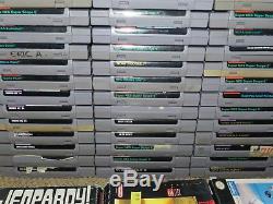 Lot De 178 Super Nintendo Snes Jeux Chariots + Boîtes Nda