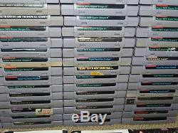 Lot De 178 Super Nintendo Snes Jeux Chariots + Boîtes Nda