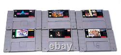 Lot Nintendo SNES 8 jeux + 2 manettes, Super Mario Kart, testé fonctionne