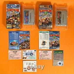 Lot de 10 jeux Nintendo Super Famicom Mario Donkey Kirby avec boîte SNES SFC Japan