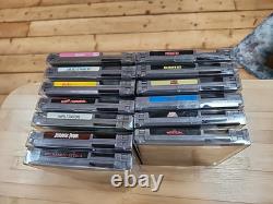 Lot de 18 cartouches de jeu NES/SNES Nintendo Super Nintendo Authentiques Propres Testées