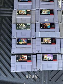 Lot de 20 Cartouches Super Nintendo Garantie Authentique Ensemble de Jeux SNES Original