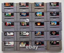 Lot de 20 jeux Super Nintendo SNES : Knights of the Round, Mask, Mega Man, Retro