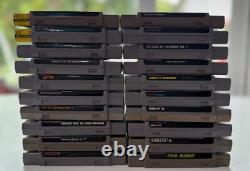Lot de 20 jeux Super Nintendo SNES : Knights of the Round, Mask, Mega Man, Retro
